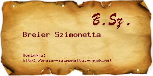 Breier Szimonetta névjegykártya